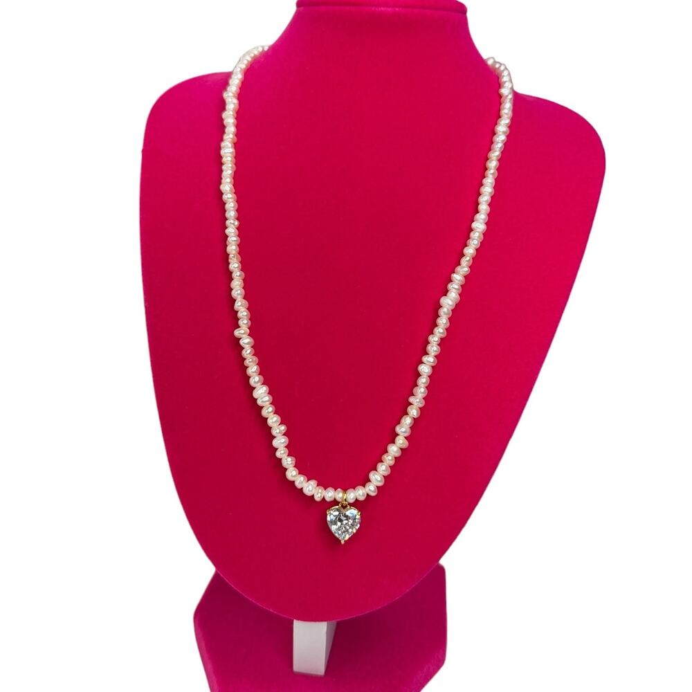 Kate Spade My Love Pearl Strand Heart Pendant women necklace